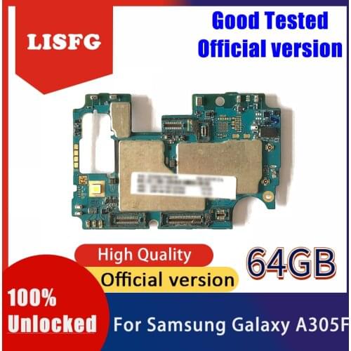 Original Motherboard for Samsung Galaxy A30 A305 A305F A305F/DS A305G/DS Unlocked mainboard motherboard 64GB Logic Boards