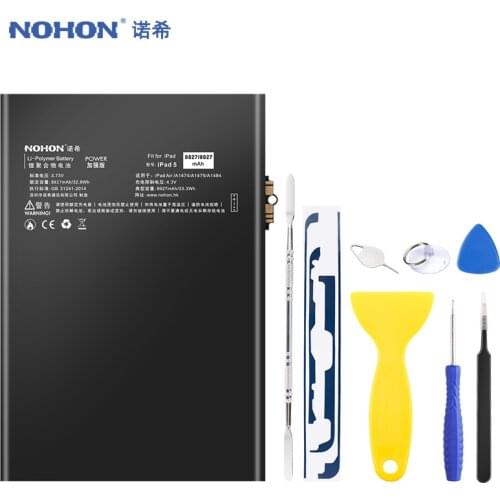 Original NOHON A1474 Battery For iPad 5 Air A1484 A1475 iPad5 8927mAh Replacement Bateria Lithium Polymer Batarya Free Tools