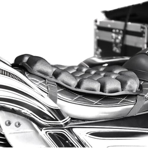 TPU Motorcycle Air Seat Cushion Pressure Relief Ride Seat Cushion Water-Fillable Seat Pad for Cruiser Touring Saddles