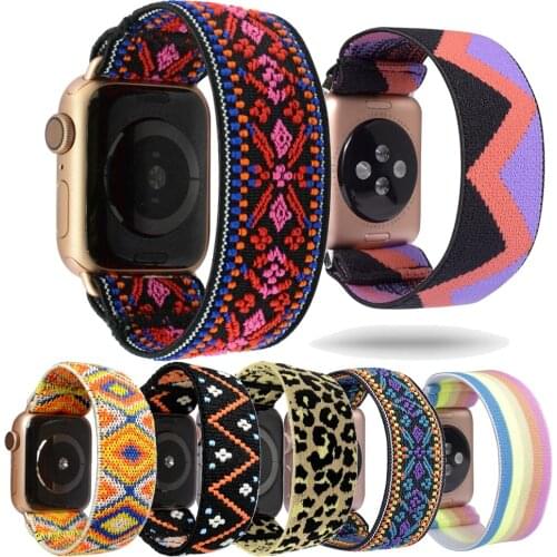 Scrunchie Strap for apple watch band 40mm 44mm 42mm 38mm iwatch women girl Stretchy bracelet apple watch series 5 4 3 SE 6
