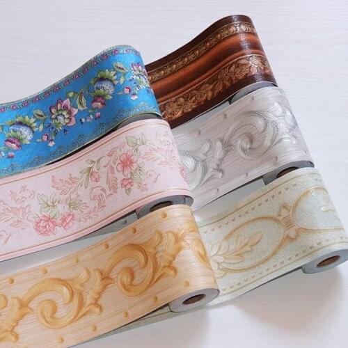Self-Adhesive Baseboard Wall Stickers Corner Line Edge Banding Door Frame Edging Waist Line Decoration 3d Stereo Printing Base l