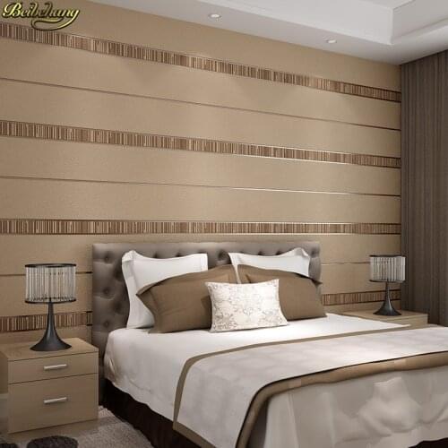 Beibehang Modern minimalist 3D deerskin striped wallpaper Bedroom living room TV headboard background wide lines wall paper