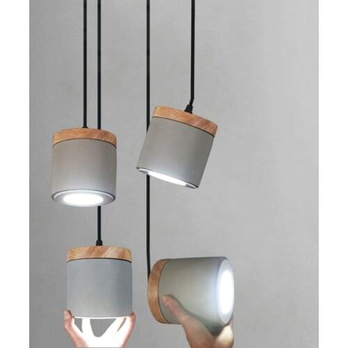 Modern Led Pendant Lights Industrial Cement Hanglamp For Bedroom Dining Room Bar Decor Spotlight Home Loft Luminaire Suspension