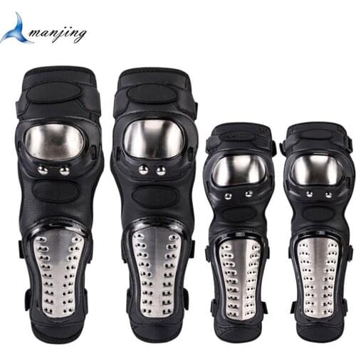 For Adults Stainless Steel Motorcycle Knee Protect Armor Outdoor Sports Racing Knee Guard Motorbike Knee Leg protector armor