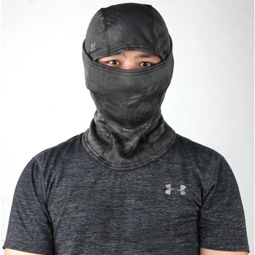 Winter Thermal Camouflage Breathable Outdoor Sweat Wicking Balaclava Warm Fleece Motorcycle Face Mask Airsoft Fish Hunting Hat
