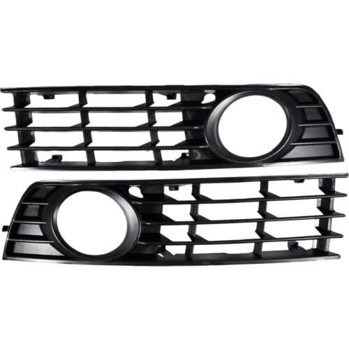 1 pair Fog Light Grille Front Lower Left Right Grid Grille for A4 B6 Sedan 02-05
