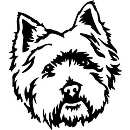 10.1*11.4CM West Highland White Terrier Westie Dog Car Stickers Cute Vinyl Decal Car Styling Decoration Black/Silver S1-1029