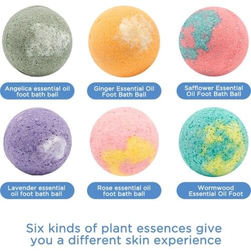 12pcs/set Organic Bath Gift Natural Mini Handmade Bathing Foot Spa Bomb Rich Essential Oils Moisturizing Dry Skin Relaxing Scent