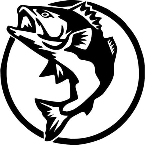 16*16CM Funny Fish Fishing Car Bumper Stickers Fashion Personality Body Decoration Accessories C6-0953