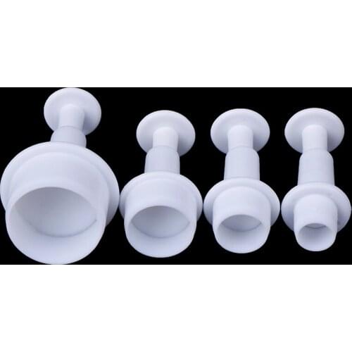 4pcs Round Cookie Molds Cutter Fondant Cake Decorating Tools Kitchen Accessories