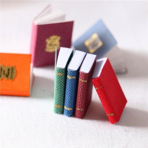 4Pcs 1/12 Miniature Colored Book Dollhouse Furniture Accessories Kids DIY Toys
