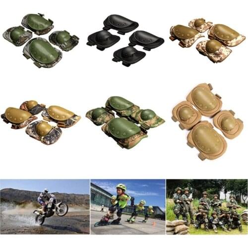 4Pcs Knee Pad Skateboard Protective Gear Set Adult Kids Outdoor Sports Elbow Pads Wrist Guards for Skateboard Safety Protection