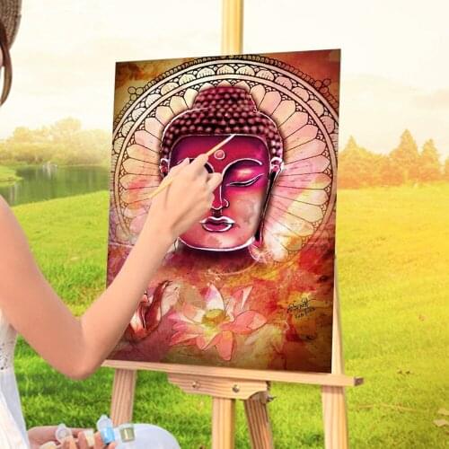 Abstract Buddha Face DIY Paint By Numbers Kit Oil Paints 50*70 Paiting By Numbers Paintings For Kids Handicraft For Art
