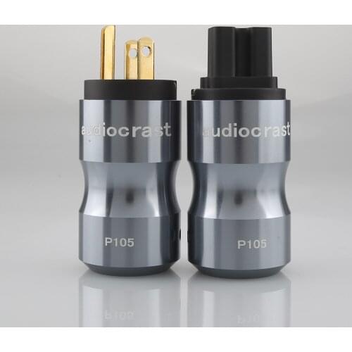 Audiocrast P105 US Power Plug Audiophile Power Connector HIFI Audio Grade Power Plug DIY Mains Power Cable