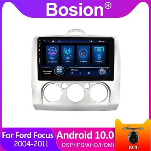 Bosion Android 10 Car Radio Multimedia Player For Ford for Focus Mk2 Mk3 2004-2011 GPS Navigation IPS Screen DSP PX6 4GB 64GB