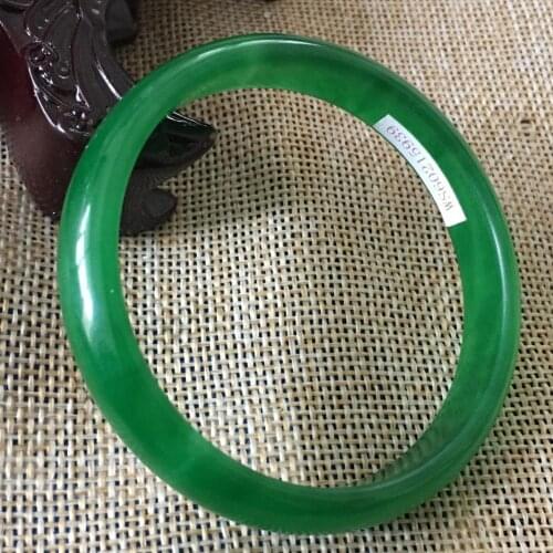 55mm Certified Natural green Jadeite JADE Bracelet Bangle 15939