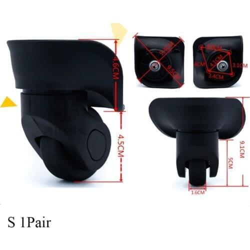 A08 Trolley Case Luggage Wheel Universal Travel Suitcase Parts Accessories High Quality Rubber Luggage Wheel Replacement Wheels