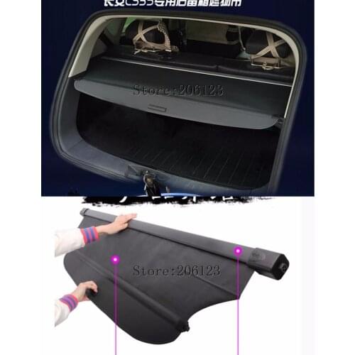 Black Rear Trunk Security Shield Cargo Cover Shade For For CHANGAN CS35 2012 2013 2014