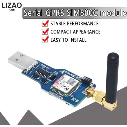 USB to GSM Module Quad-band GSM GPRS SIM800C SIM800 Module For Wireless Bluetooth Module SMS Messaging With Antenna