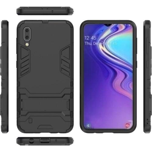 For Samsung Galaxy M10 Slim Shockproof Robot Armor protector Hybrid Rugged Rubber Hard Stand Cover Case For Samsung Galaxy M10