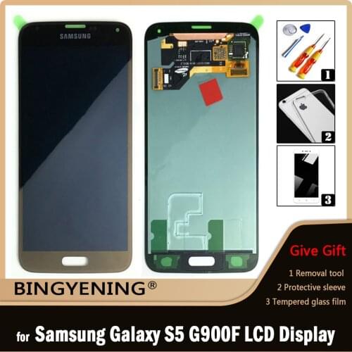 For Samsung Galaxy S5 G900 G900F G900H G900M Full LCD Display Screen Touch Digitizer Assembly with Frame Replace