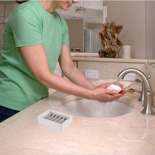 Ceramic Soap Dish Stainless Steel Soap Holder Ceramic Soap Dish Stainless Steel Tray for Shower
