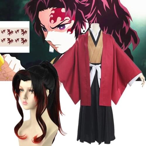 Anime Demon Slayer Kimetsu no Yaiba Tsugikuni Yoriichi Cosplay Costume Men Women Kimono Uniform Halloween Carnaval Party Costume