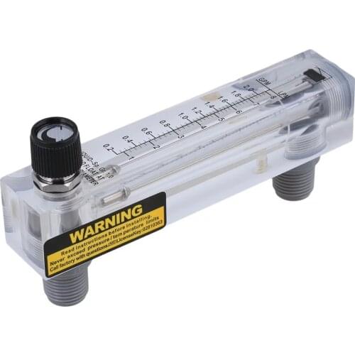 LZM-15T Adjustable Panel Type Flowmeter Flow Meter for Liquid 0.2-2.0GPM