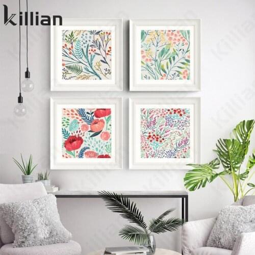 Minimalist Plant Painting Canvas Poster Print Modern Secret Garden Painting Decoration Picture Childrens Room Home Decor Poster