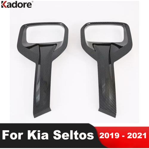 For Kia SELTOS 2019 2020 ABS Chrome Front Fog Light Lamp Cover Trim Foglight Frame Trims Stickers Car Styling Accessories
