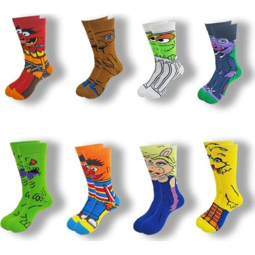 Autumn and Winter Mens and Womens Socks Cartoon Movie Characters Funny Novel Street Style High Quality Middle Tube Socks
