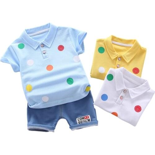 New Summer Baby Boy Clothes Suit Children Fashion Cartoon T Shirt Shorts 2Pcs/set Toddler Cotton Casual Clothing Kids Tracksuits