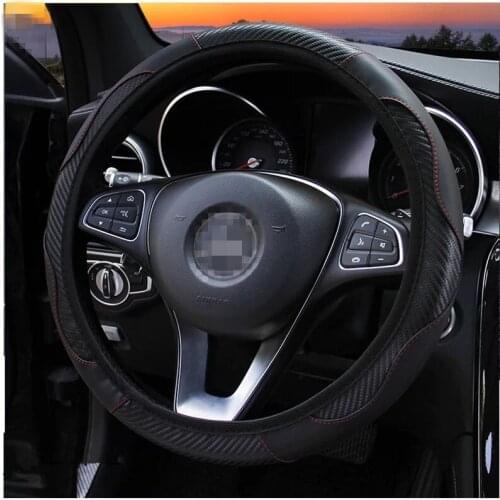 Anti Slip Car Steering Wheel Cover Leather 38CM Auto Sports Steering Wheel Covers Interior Car Accessories