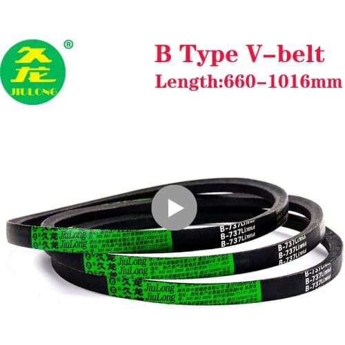 JIULONG B Type Black Rubber Drive V Belt B660/686/710/720/730/762/780/864/870/880 Inner Girth industrial Transmission Belt