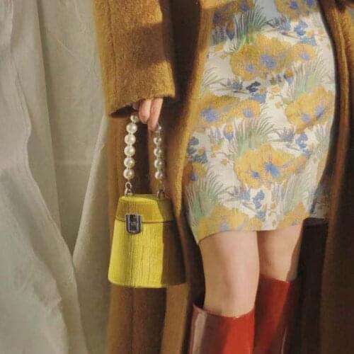 Luxury Designer Bucket Bags New 2021 Small pearl Chain Handbags Women Leather Shoulder Bag Lady Famous Brand Cross Body Bag