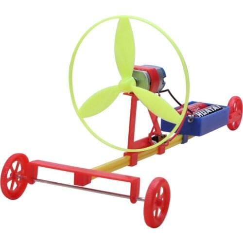 DIY Assembled Power Vehicle Student Competition Intelligence Model Toy Air Roller Electric Racing Car