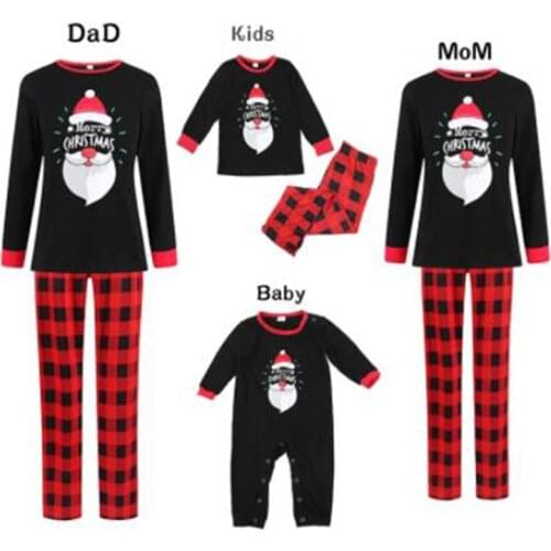 Family Matching Outfits Clothes Christmas Family Matching Pajamas Clothes Letters Parent-Child Suit Home Clothes