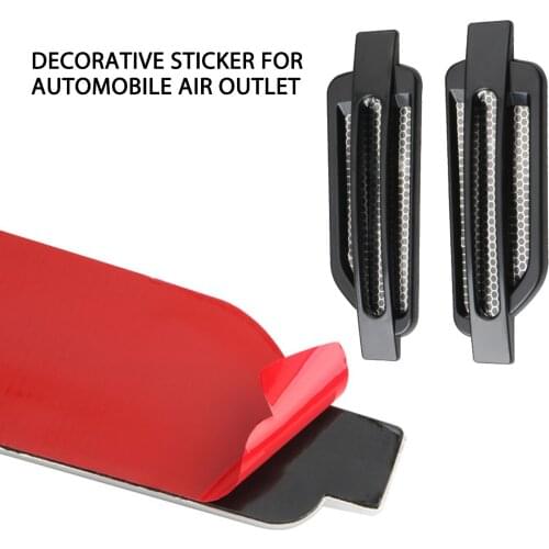 Universal Pair Car Side Air Flow Vent Cover Intake Decoration Stickers Side Mesh Cover Hood Bonnet Car Styling
