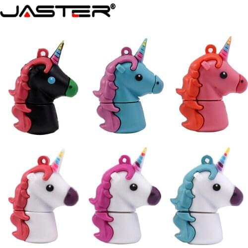 Usb 2.0 Cartoon Cute Unicorn Usb Pendrive 4GB 8GB 16GB Usb Flash Cartoon Clef Memoria Usb 32GB As Toy Gift