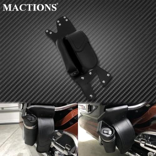 Motorcycle Saddlebag Guard Crash Bar Bags Waterproof W/ Water Bottle Holder Toolkit For Harley Touring Road Electra Glide 93-21