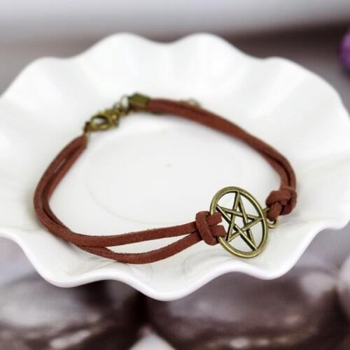 Couples Bracelets Set For Women Men Pentagram Knot Contrast Bracelet Best Friend Wish Jewelry