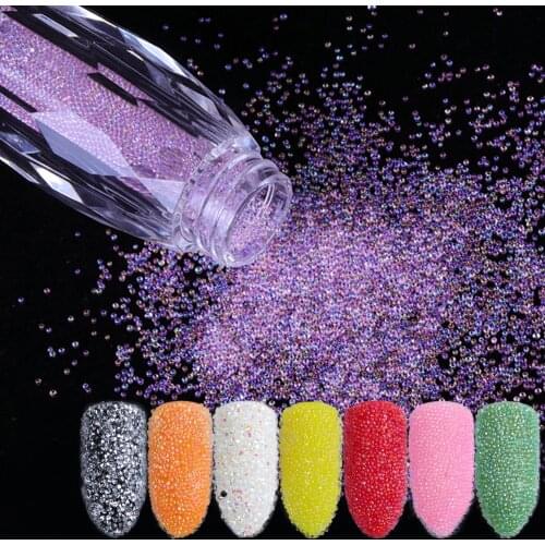 1 Box Caviar Beads Crystal Tiny Rhinestones Glass Balls Micro Bead For Nails DIY multicolor 3D Charms Nail Art Accessories
