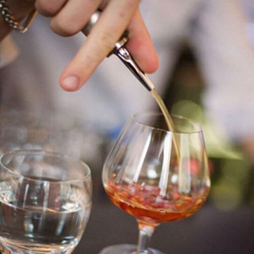 1ps Durable Stainless Steel Liquor Spirit Pourer Flow Wine Bottle Pour Spout Stopper Barware