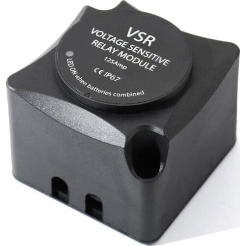 12V 125A Automatic Charging Voltage Sensing Relay (VSR) Dual Battery Isolator VSR For Car Boat RV Motorhome Truck Bus Coach Boat