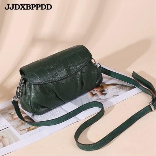 2021 Genuine Advanced Leather Hand Bag Womens Handbag Small Boston Bag All-match Female Shoulder Bag Luxury Casual Bags