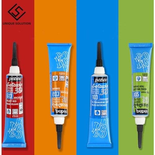 3D Fabric Paint DIY Fine Liner Pen 20ml Pebeo Glitter Series Permanent Colored Marker Phosphor Oil Painting Pigment Art Supplies