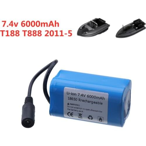 Upgraded 7.4V 6000mah 2S Lipo battery For T188 T888 2011-5 Remote Control RC Fish Finder Fishing Bait toys Boats Spare Parts