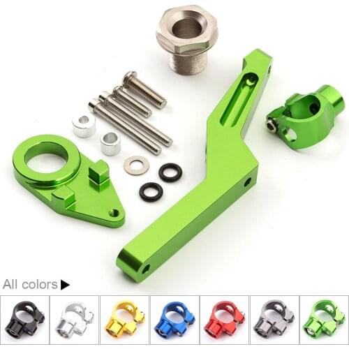 Aluminum Motorcycle Adjustable Steering Stabilizer Damper Mounting Bracket Support Kit For Kawasaki ZX6R ZX-6R 2009 - 2017