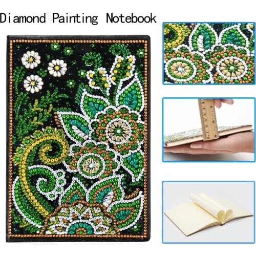 DIY Special Shaped Diamond Painting Notebook Diary Book 50 Pages A5 Diamond Painting Notebooks Flower Diamond Cross Stitch