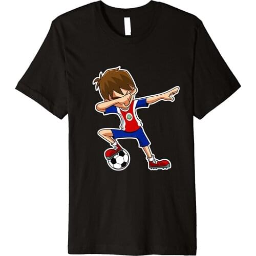 Brand T-Shirt Men Fashion Cotton O-Neck T Shirt Dabbing Soccerer Boy Jersey Shirt, Costa Rica Flag Footballer Shirt Tees Tops